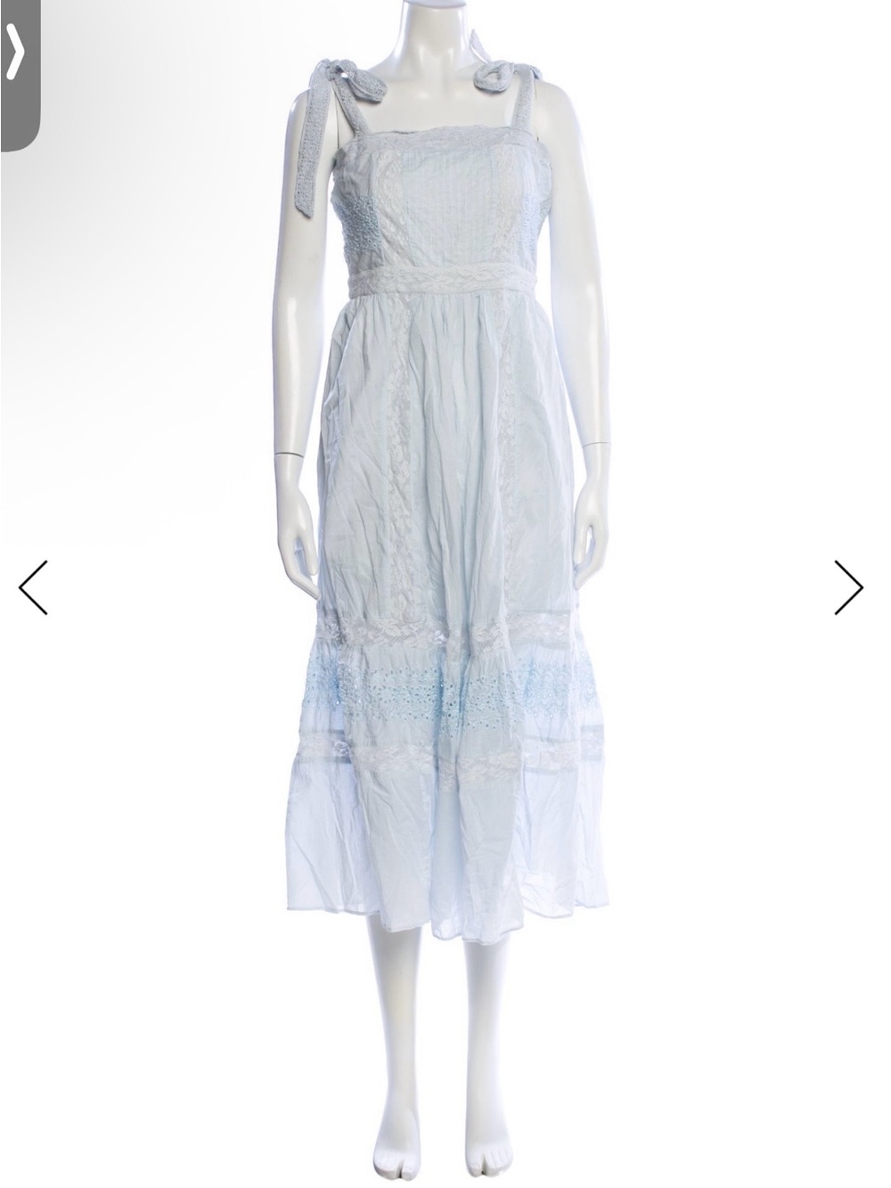 LoveShack Fancy Ayala crochet and lace dress
